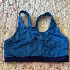 Nike Women's Patterned Blue Sports Bra